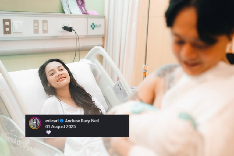 Erika Carlina lahirkan Andrew Raxy Neil