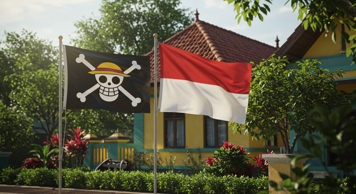 bendera one piece jadi incaran aparat